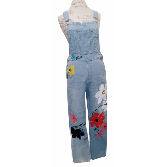 MissLook floral bib overalls - Picture 5 of 7